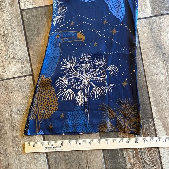 FARM Rio Night Jungle Navy Blue Flare Pants 🆕 - Picture 12 of 13